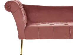 New Beliani Divaani Sametti Vaaleanpunainen Nantilly