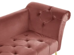 New Beliani Divaani Sametti Vaaleanpunainen Nantilly