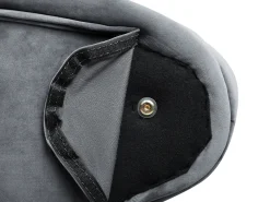 Best Sale Beliani Divaani Sametti Vasenk. Harmaa Nimes