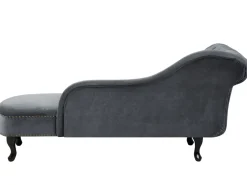 Best Sale Beliani Divaani Sametti Vasenk. Harmaa Nimes