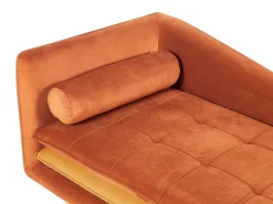 Cheap Beliani Divaani Sametti Vasenk. Oranssi Gonesse