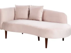 Store Beliani Divaani Sametti Vasenk. Pastellipinkki Chaumont