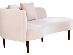 Store Beliani Divaani Sametti Vasenk. Pastellipinkki Chaumont