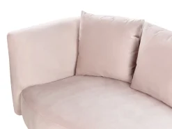 Store Beliani Divaani Sametti Vasenk. Pastellipinkki Chaumont