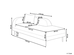 Sohvat<Beliani Divaani Sametti Vasenk. Persikka Le Crau