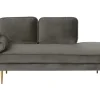Sohvat<Beliani Divaani Sametti Vasenk. Ruskeanharmaa Miramas