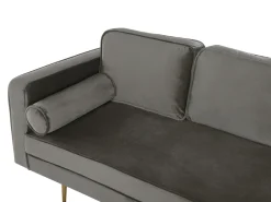 Sohvat<Beliani Divaani Sametti Vasenk. Ruskeanharmaa Miramas