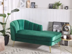 Sohvat<Beliani Divaani Sametti Vasenk. Smaragdinvihrea Allier