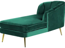 Sohvat<Beliani Divaani Sametti Vasenk. Smaragdinvihrea Allier