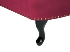 Fashion Beliani Divaani Sametti Vasenk. Tummanpunainen Nimes