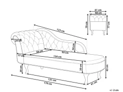 Fashion Beliani Divaani Sametti Vasenk. Tummanpunainen Nimes