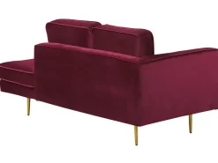 Sale Beliani Divaani Sametti Vasenk. Tummanpunainen Miramas