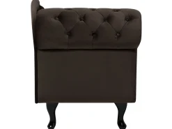 Sohvat<Beliani Divaani Sametti Vasenk. Tummanruskea Nimes