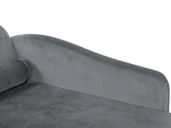 Sohvat<Beliani Divaani Sametti Vasenk. Vaaleanharmaa Luiro