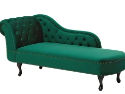 Sohvat<Beliani Divaani Sametti Vasenk. Vihrea Nimes