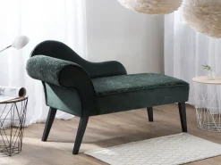 Sohvat<Beliani Divaani Sametti Vasenk. Vihrea Biarritz