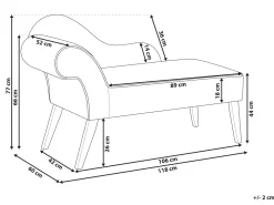 Sohvat<Beliani Divaani Sametti Vasenk. Vihrea Biarritz