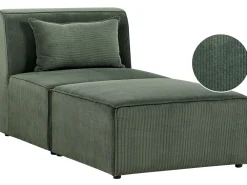 Cheap Beliani Divaani Vakosametti Tummanvihrea Lemvig