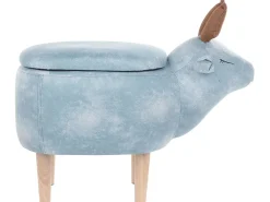 Lastenhuone<Beliani Elainjakkara Kangas Säilytystila Vaaleansininen 63 X 31 Cm Reindeer