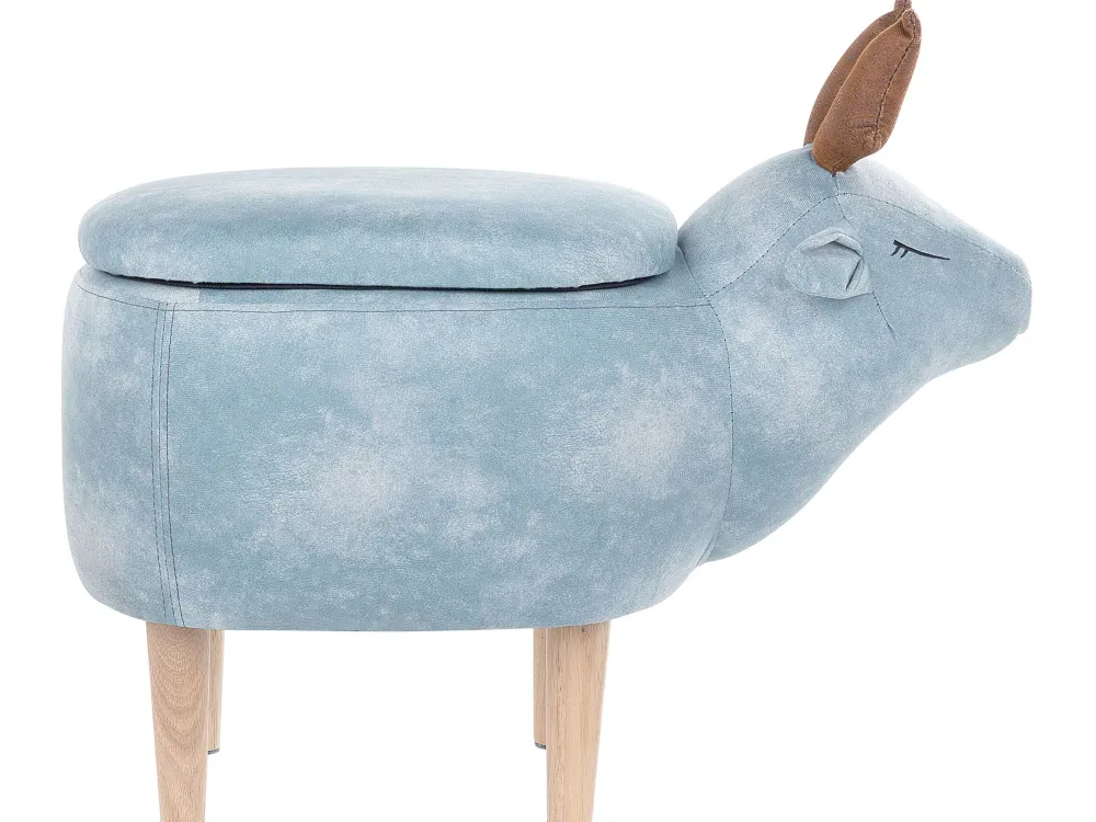Lastenhuone<Beliani Elainjakkara Kangas Säilytystila Vaaleansininen 63 X 31 Cm Reindeer