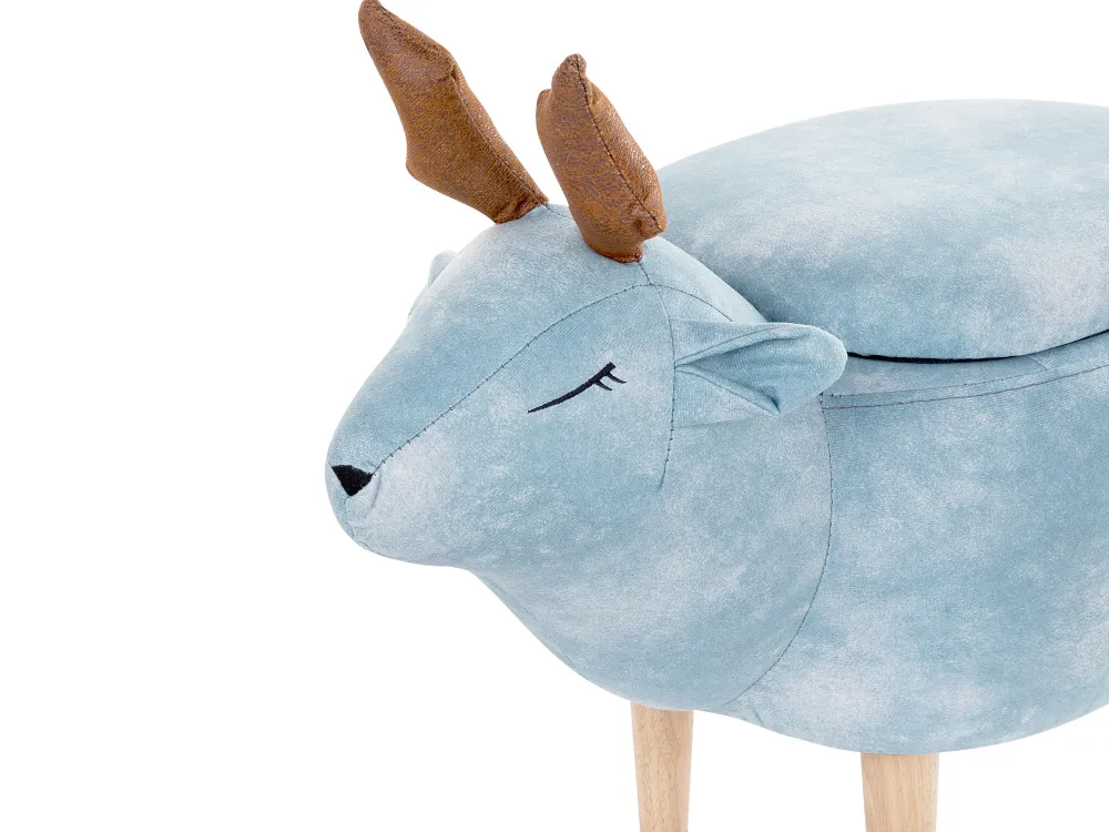 Lastenhuone<Beliani Elainjakkara Kangas Säilytystila Vaaleansininen 63 X 31 Cm Reindeer