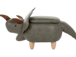 Sale Beliani Elainjakkara Kangas Säilytystila Tummanvihrea 92 X 42 Cm Triceratops