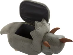 Sale Beliani Elainjakkara Kangas Säilytystila Tummanvihrea 92 X 42 Cm Triceratops