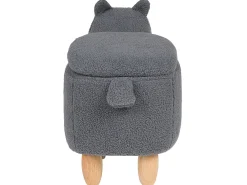 New Beliani Elainjakkara Kangas Säilytystila Harmaa 65 X 30 Cm Alpaca