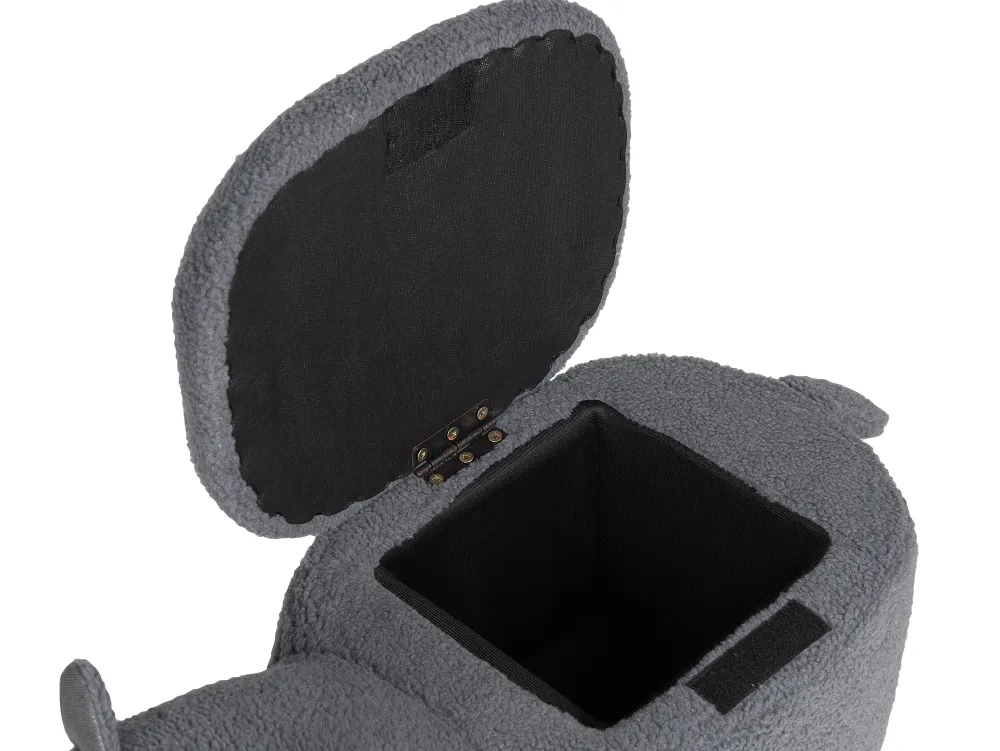 New Beliani Elainjakkara Kangas Säilytystila Harmaa 65 X 30 Cm Alpaca