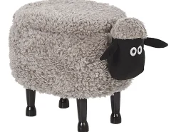 Lastenhuone<Beliani Elainjakkara Kangas Säilytystila Harmaa 55 X 35 Cm Sheep