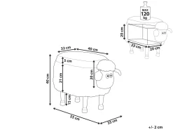 Best Beliani Elainjakkara Kangas Säilytystila Vaaleanpunainen 55 X 35 Cm Sheep