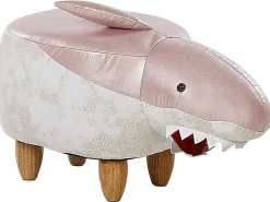 Lastenhuone<Beliani Elainjakkara Kangas Vaaleanpunainen/Valkoinen 32 X 67 Cm Shark