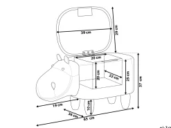 Säilytys<Beliani Elainjakkara Keinonahka Säilytystila Vaaleanharmaa 32 X 60 Cm Hippo