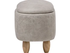 Best Beliani Elainjakkara Keinonahka Säilytystila Vaaleanharmaa 60 X 32 Cm Rhino