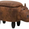 Best Sale Beliani Elainjakkara Keinonahka Säilytystila Ruskea 32 X 60 Cm Hippo