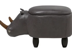 Discount Beliani Elainjakkara Keinonahka Säilytystila Tummanharmaa 60 X 32 Cm Rhino