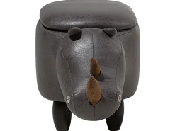 Discount Beliani Elainjakkara Keinonahka Säilytystila Tummanharmaa 60 X 32 Cm Rhino