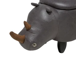 Discount Beliani Elainjakkara Keinonahka Säilytystila Tummanharmaa 60 X 32 Cm Rhino