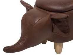 Lastenhuone<Beliani Elainjakkara Keinonahka Säilytystila Tummanruskea 70 X 32 Cm Elephant