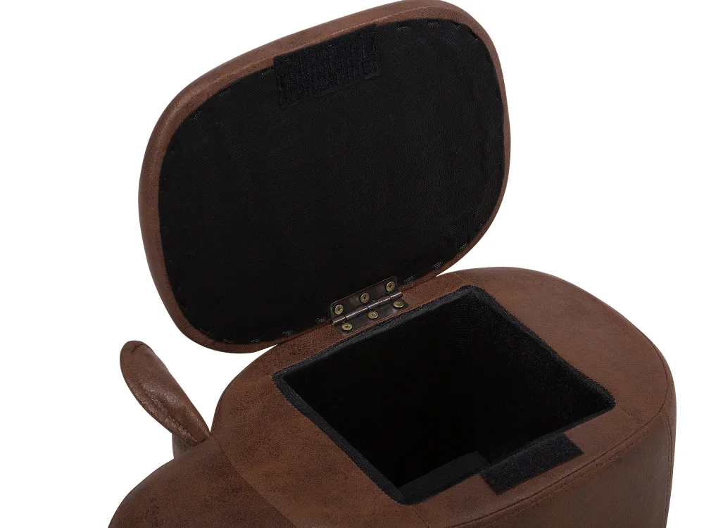 Lastenhuone<Beliani Elainjakkara Keinonahka Säilytystila Tummanruskea 70 X 32 Cm Elephant