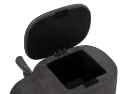 Säilytys<Beliani Elainjakkara Keinonahka Säilytystila Tummanharmaa 70 X 32 Cm Elephant