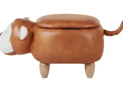 Shop Beliani Elainjakkara Keinonahka Säilytystila Kullanruskea 66 X 35 Cm Monkey