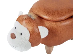 Shop Beliani Elainjakkara Keinonahka Säilytystila Kullanruskea 66 X 35 Cm Monkey