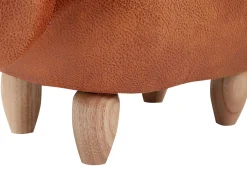 Shop Beliani Elainjakkara Keinonahka Säilytystila Kullanruskea 66 X 35 Cm Monkey