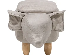 Online Beliani Elainjakkara Keinonahka Säilytystila Vaaleanharmaa 70 X 32 Cm Elephant