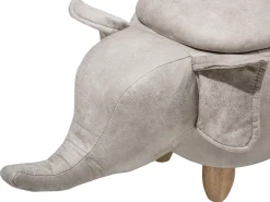 Online Beliani Elainjakkara Keinonahka Säilytystila Vaaleanharmaa 70 X 32 Cm Elephant