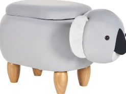 Lastenhuone<Beliani Elainjakkara Sametti Säilytystila Vaaleanharmaa Coala