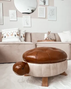 Best Beliani Elainrahi Ruskea Keinonahkainen Turtle