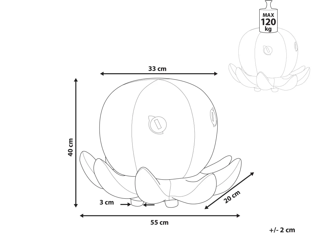 Online Beliani Elainrahi Ruskea Octopus