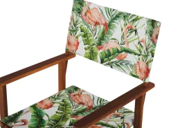 Tekstiilit<Beliani Flamingokuviollinen Vaihtokangas Puutarhatuoliin 2 Kpl Cine